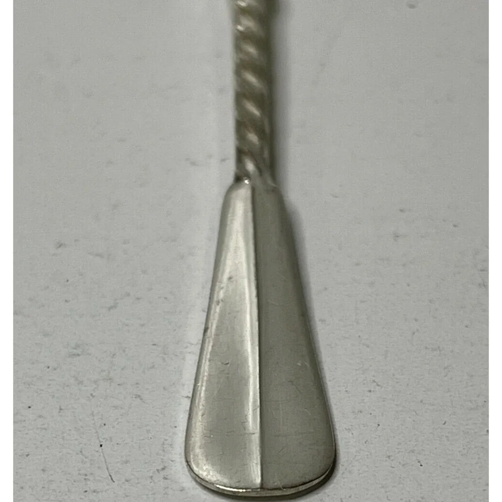Vintage US Silver Co. Classic 4.2'' in Twist Demitasse Souvenir Coffee Spoon